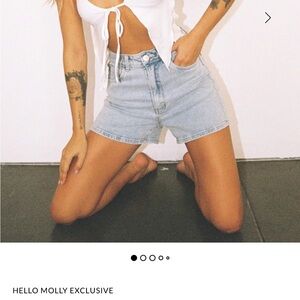 Hello Molly Light Blue Denim Shorts ***NEVER WORN***